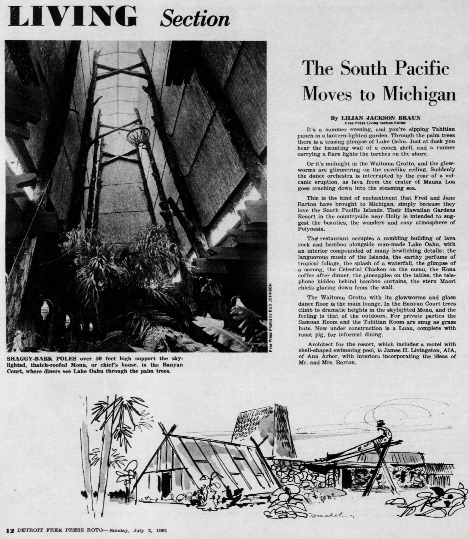 Hawaiian Gardens Resort Motel - July 2 1961 Article (newer photo)